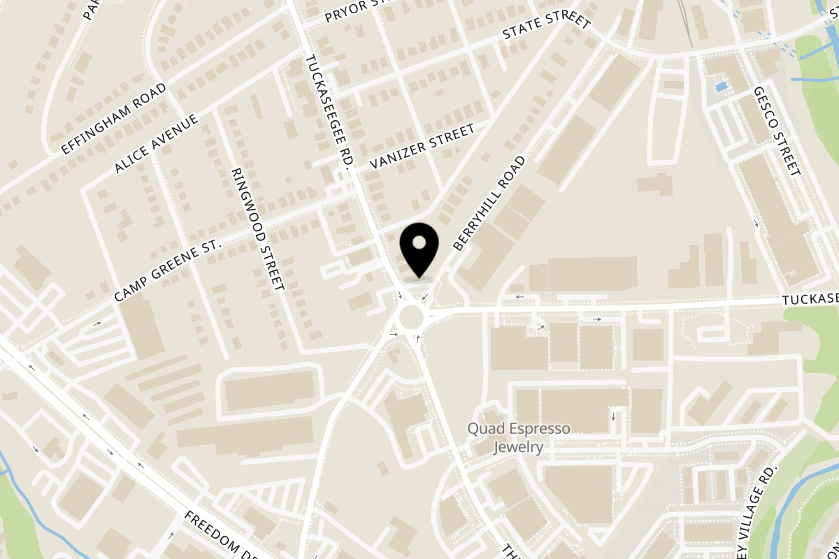 Map showing the location of LuLu's Express on 2400 Tuckaseegee Road in Charlotte